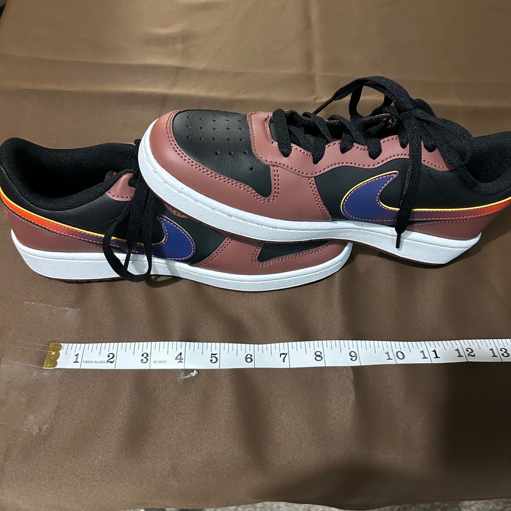 Nike Court Borough Low Recraft Black Terra Blush Kids Shoes Size 6.5Y DQ6965-002 - Picture 2 of 8